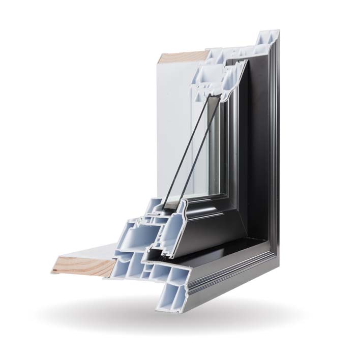 Hybrid PVC and Aluminum Windows - Black