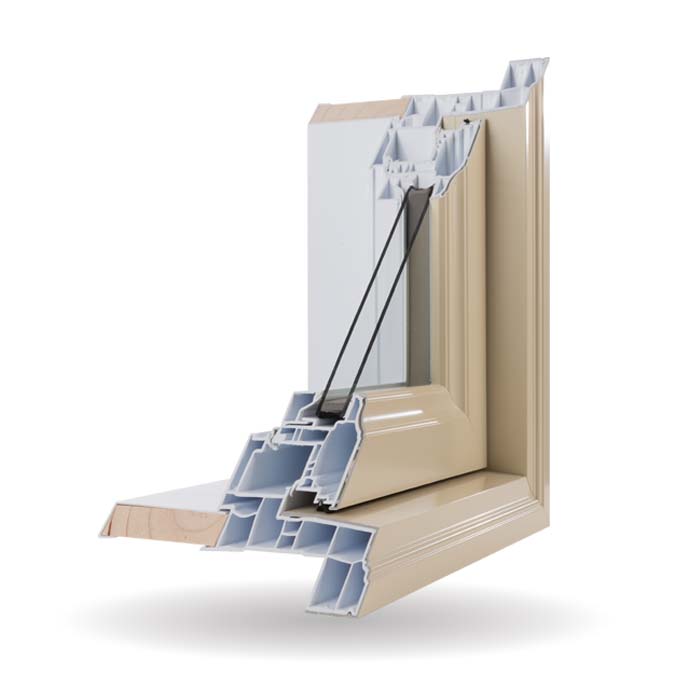 Hybrid PVC and Aluminum Windows - Ivory