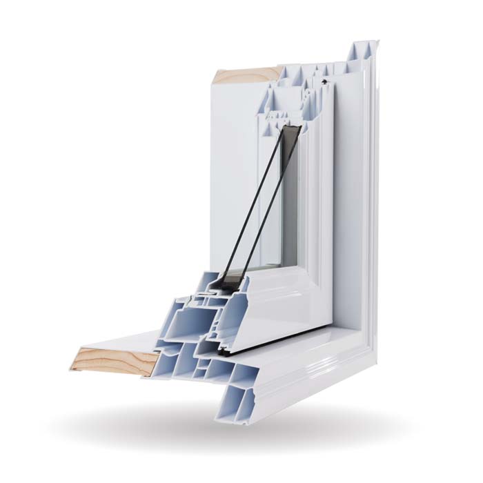 Hybrid PVC and Aluminum Windows - White